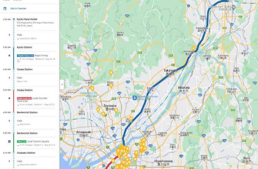 שימוש בגוגל מפות לניווט ביפן